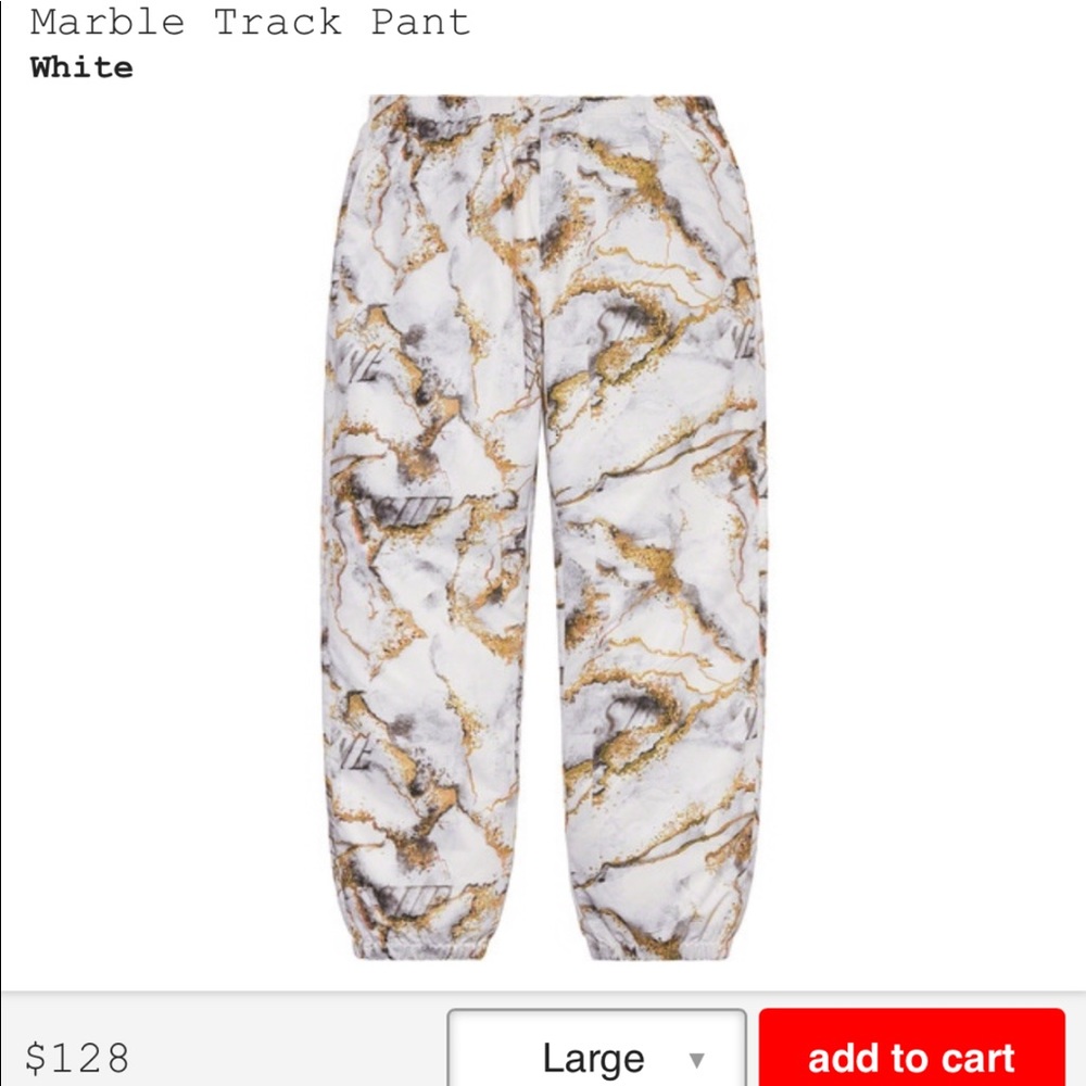 Supreme Marble Track Pant